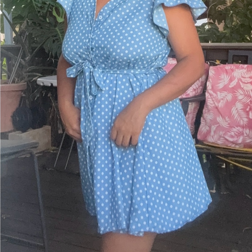 Blue Polka Dot Dress